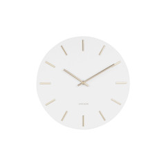 Nástenné hodiny Karlsson Charm Small KA5821WH (30 cm) - bielo-zlaté